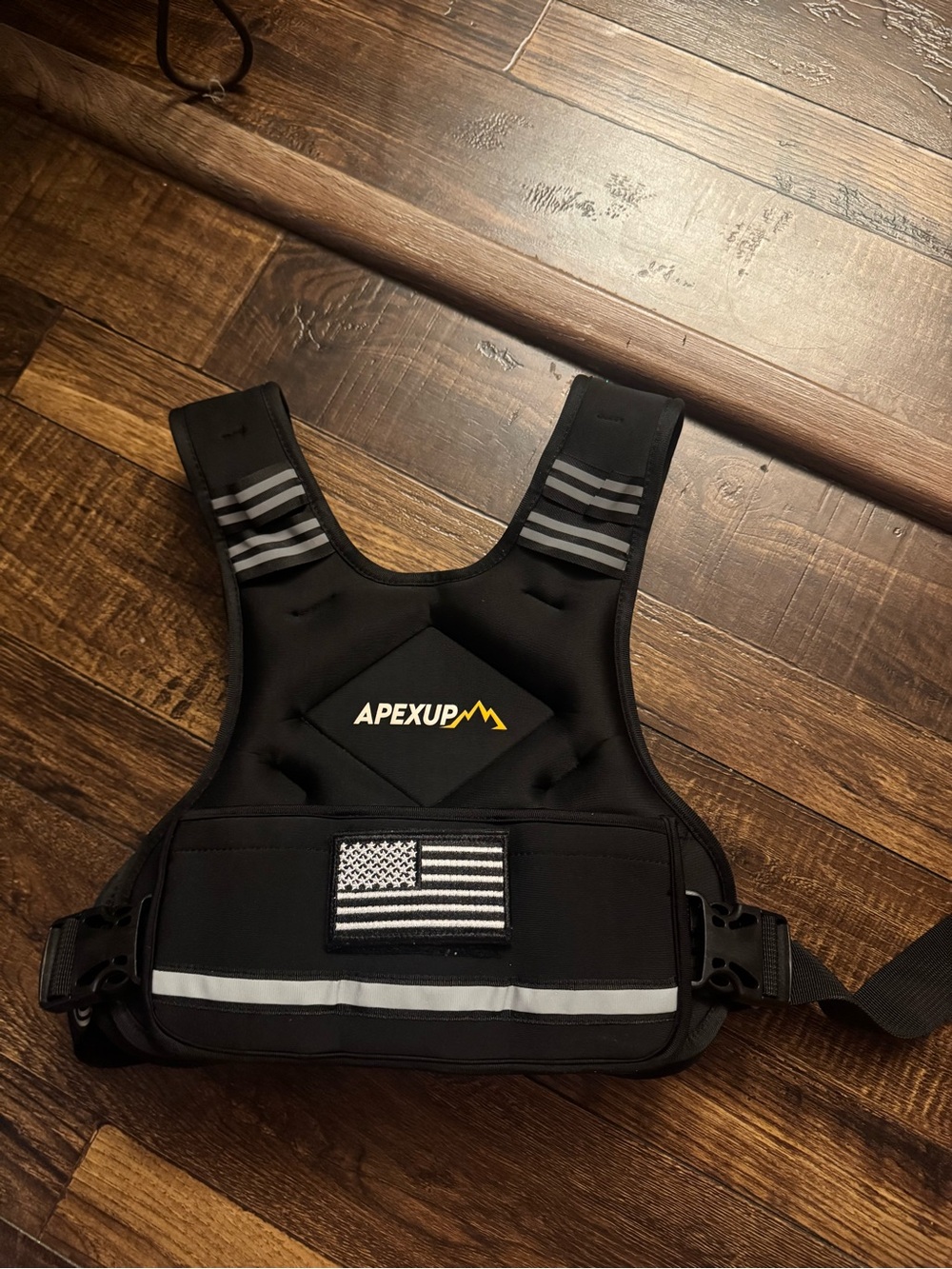 ApexUp Black Tactical Weighted Vest with Reflective Strip